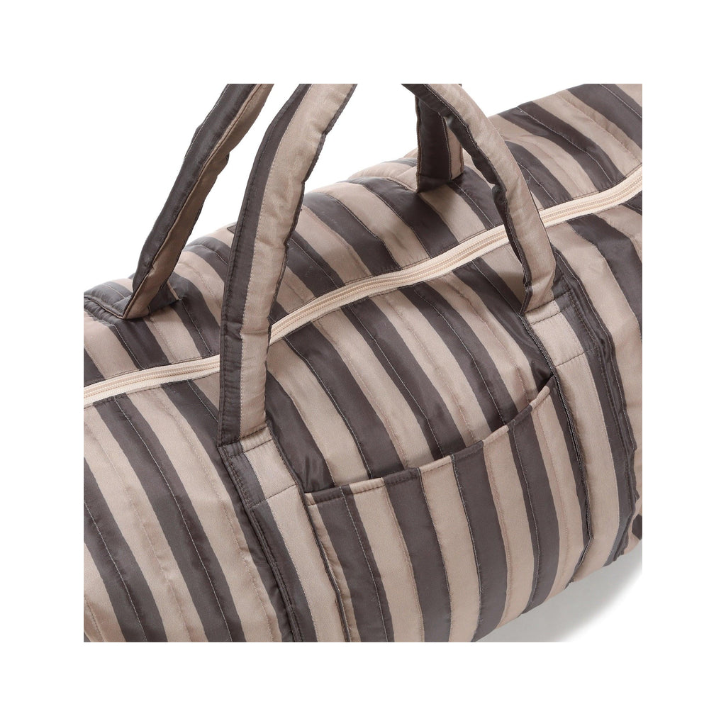 Sac Weekend Nylon - Rayures Marron