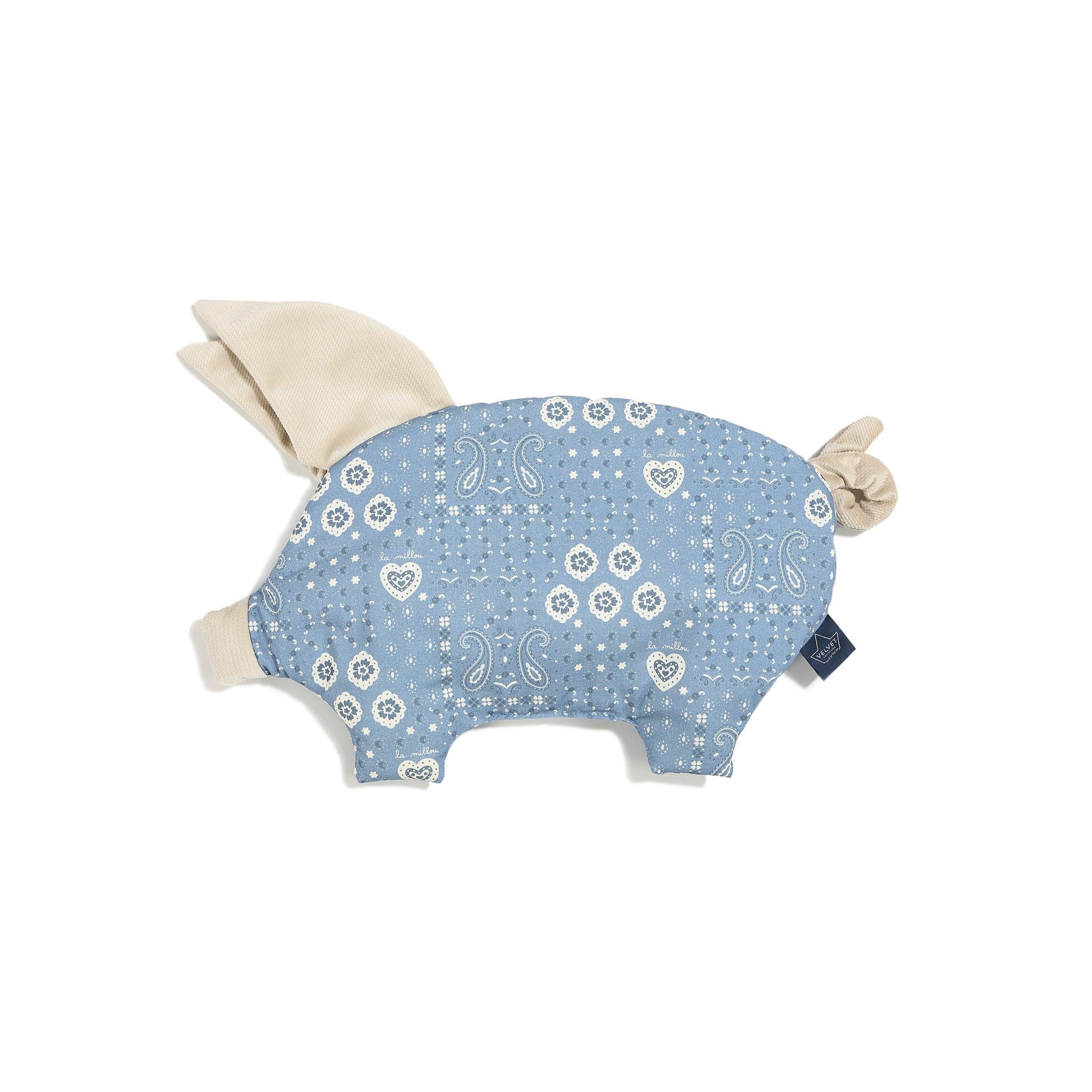 Coussin Sleepy Pig Velvet - Bandana Denim