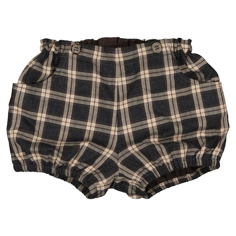 Bloomers With Dull Straps - Gray Tartan