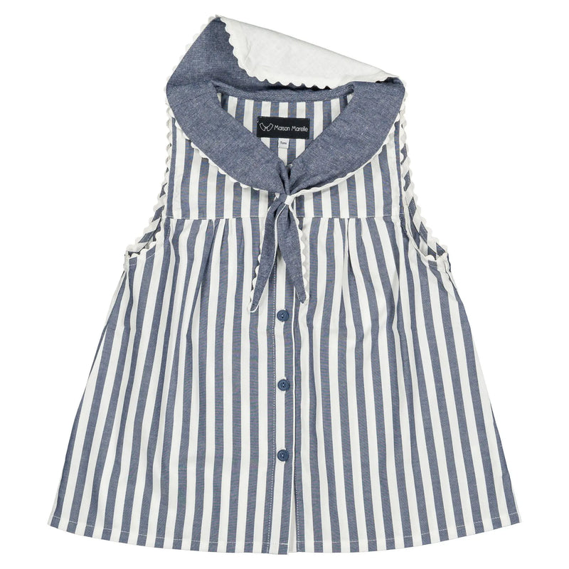 Blouse Trudaine - Rayé Bleu Foncé