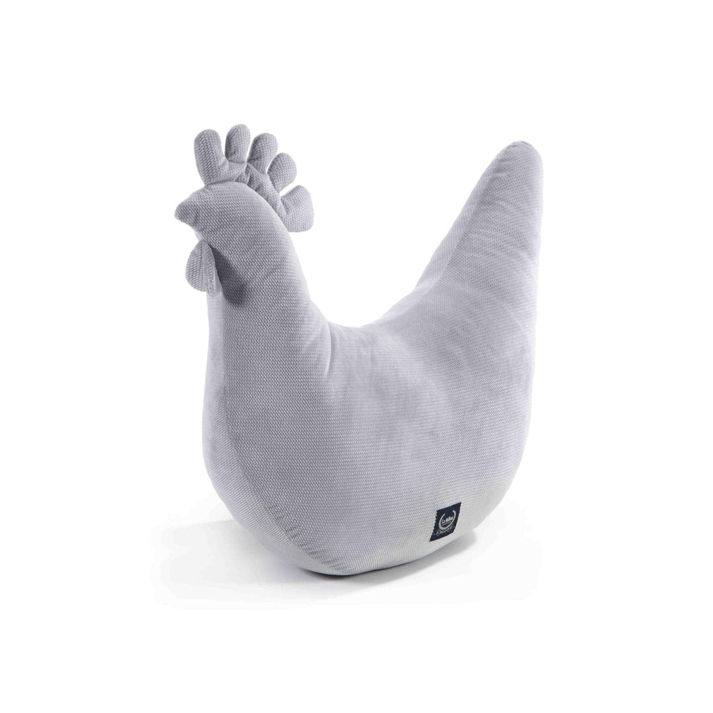 Coussin Poule de Grand-mère Dany Velvet - Gris Foncé