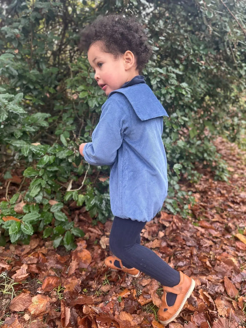 Barboteuse Hoche - Velours - Bleu