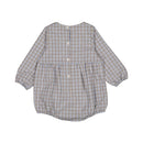 Barboteuse Bourse - Carreaux Bleu Camel - Multicolore