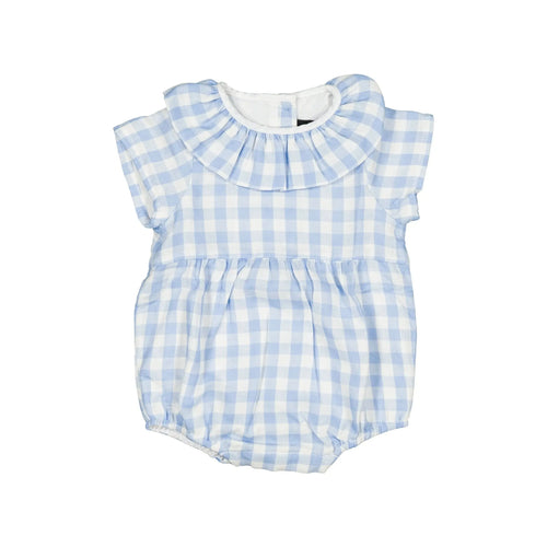 Dupleix Romper - Double Gauze Vichy Blue