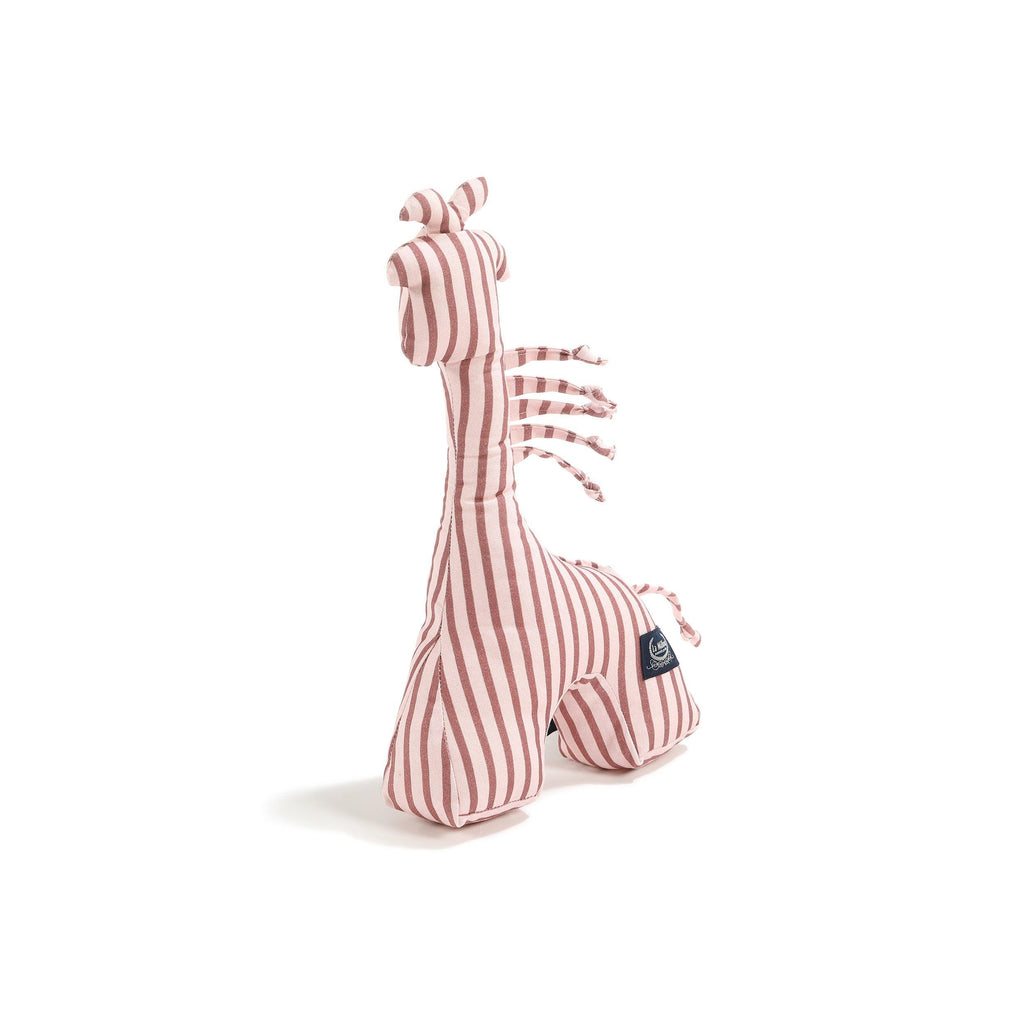 Hochets Girafe Coton - Rayures Rose