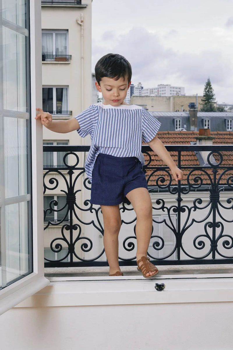 Blouse Gonzague - Rayures Bleues