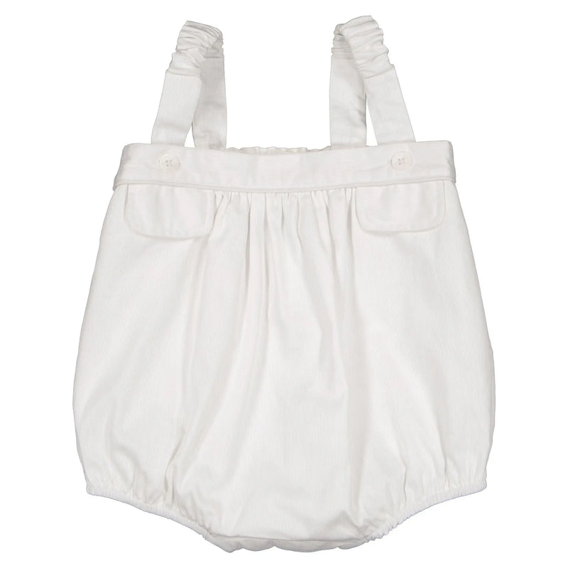 Barboteuse Etoile - À Bretelle Coton Blanc