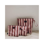 Trousse Imperméable - Rayures Rose