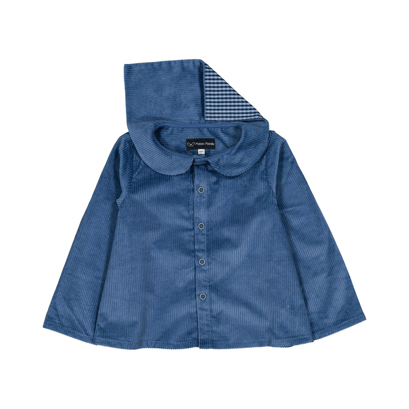 Blouse Monceau - Velours Bleu Sky
