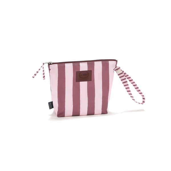 Trousse Imperméable - Rayures Rose