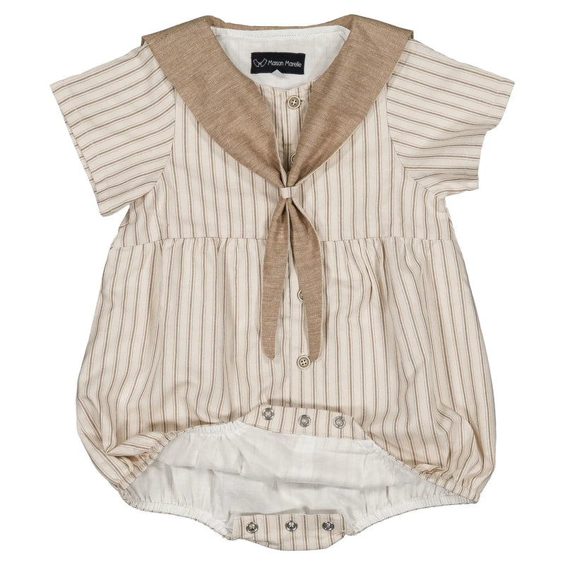 Barboteuse Cambon - Rayures Sable