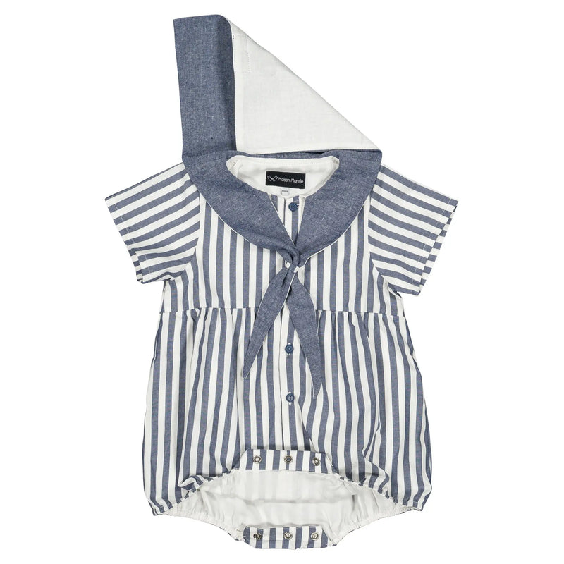 Barboteuse Cambon - Rayé Bleu Foncé