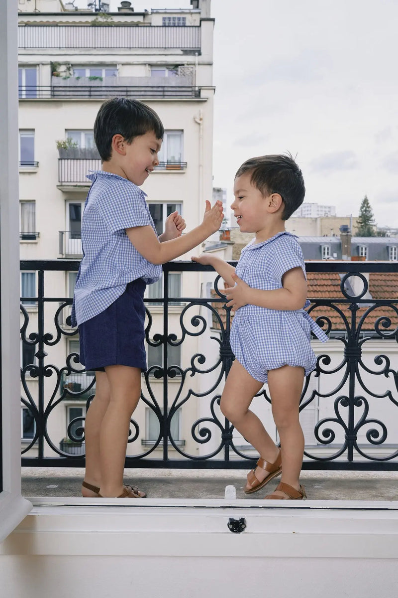 Blouse Courcelles - Vichy Bleu