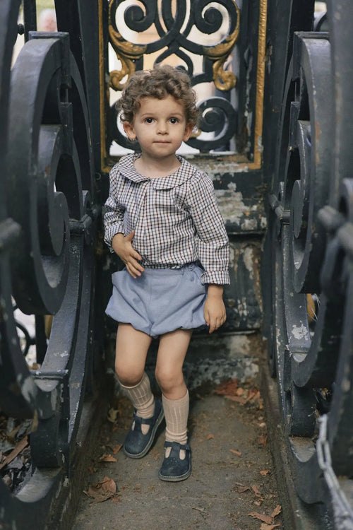 Blouse Courcelles - Vichy Bleu Bordeaux - Multicolore