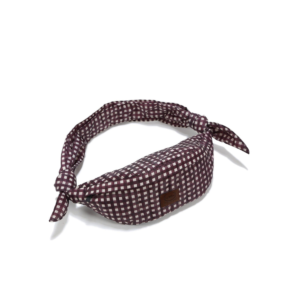 Sac Banane Nylon - Bordeaux Vichy