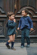 Barboteuse Bac - Tartan Bleu