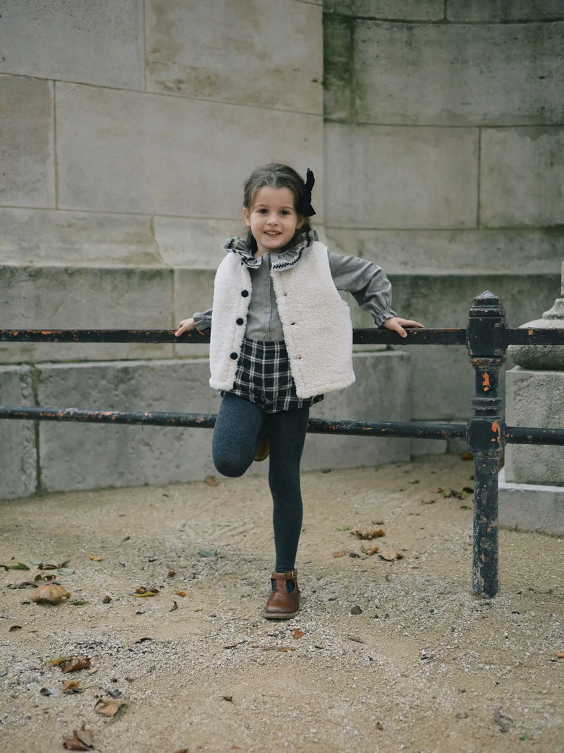 Bloomers With Dull Straps - Gray Tartan