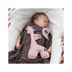 Hochets Girafe Coton - Rayures Rose