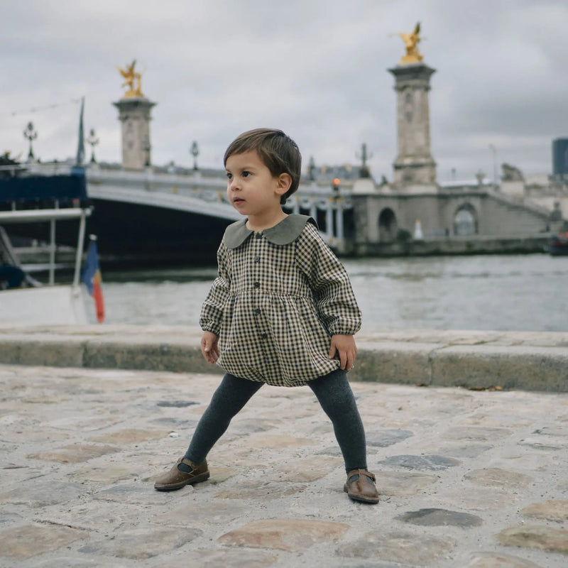 Barboteuse Bac - Vichy - Vert