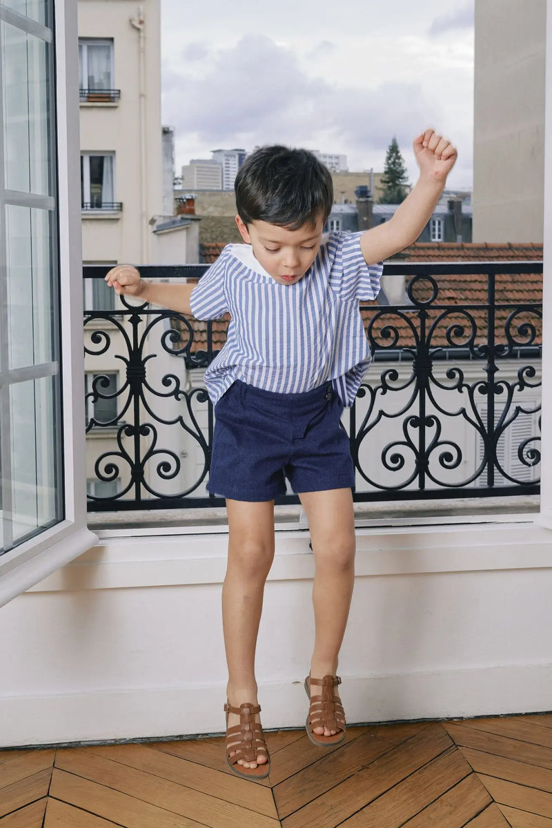 Blouse Gonzague - Rayures Bleues