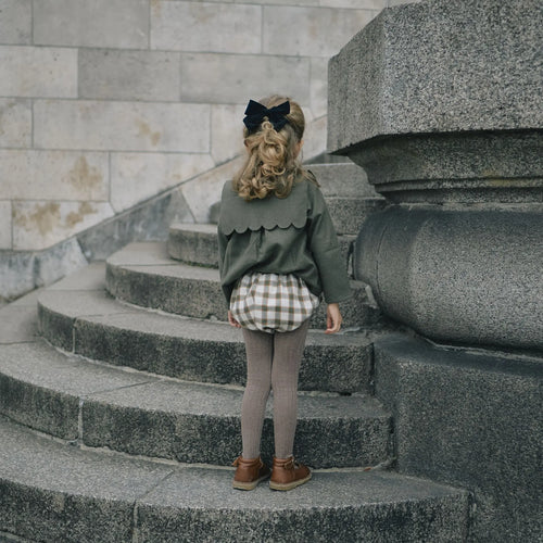 Bloomer Chaillot - Tartan - Camel & Vert