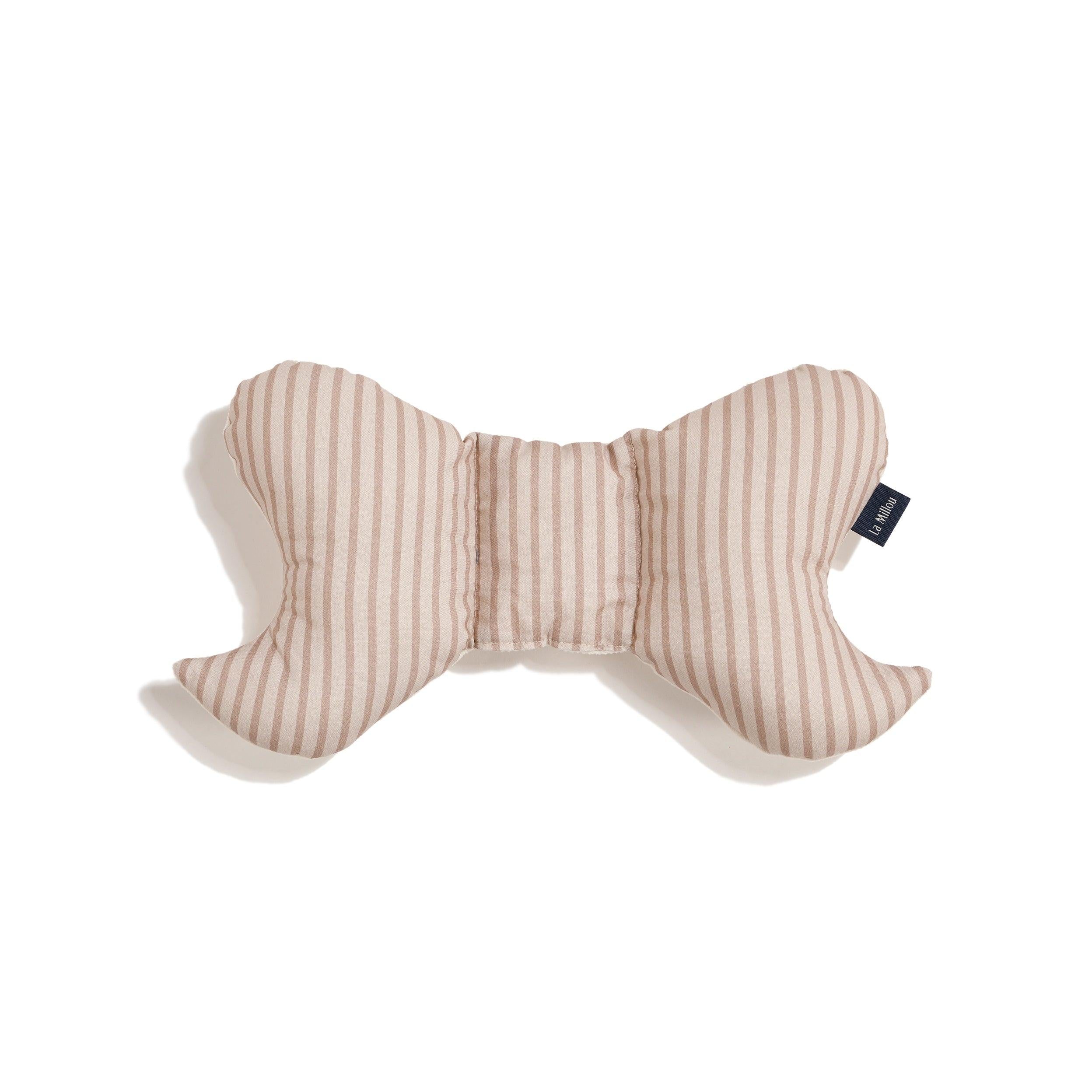 Coussin Angel's Wings Coton Velvet - Rayures Beige