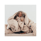 Ensemble de Literie en Coton - Rayures Beige
