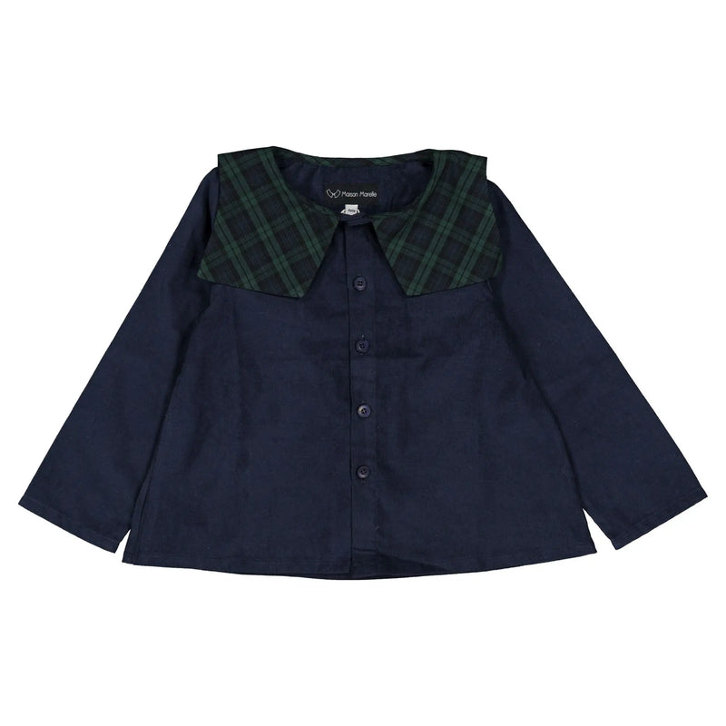 Blouse Clichy - Velours Bleu