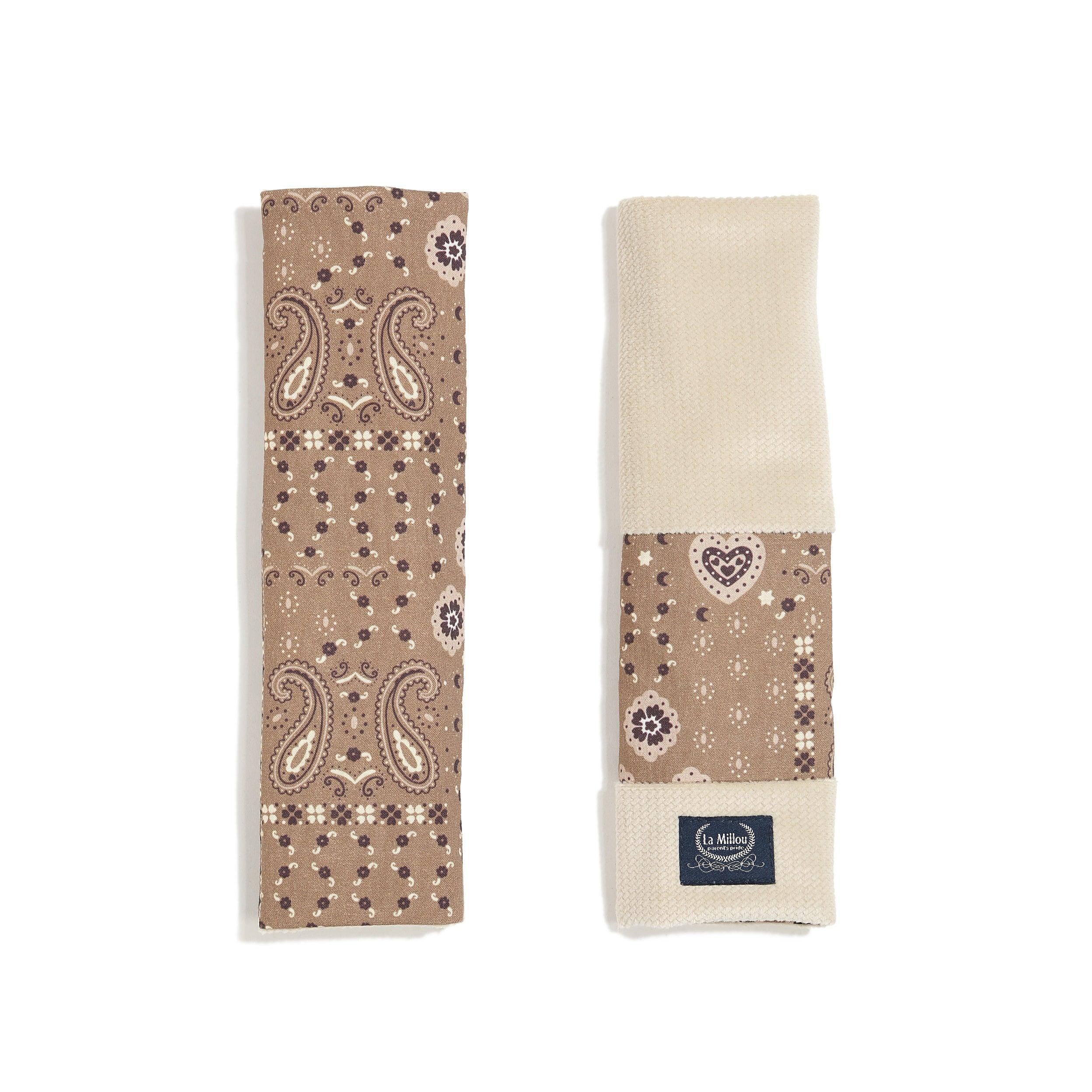 Protège Ceinture Bébé Coton Velvet - Bandana Moka