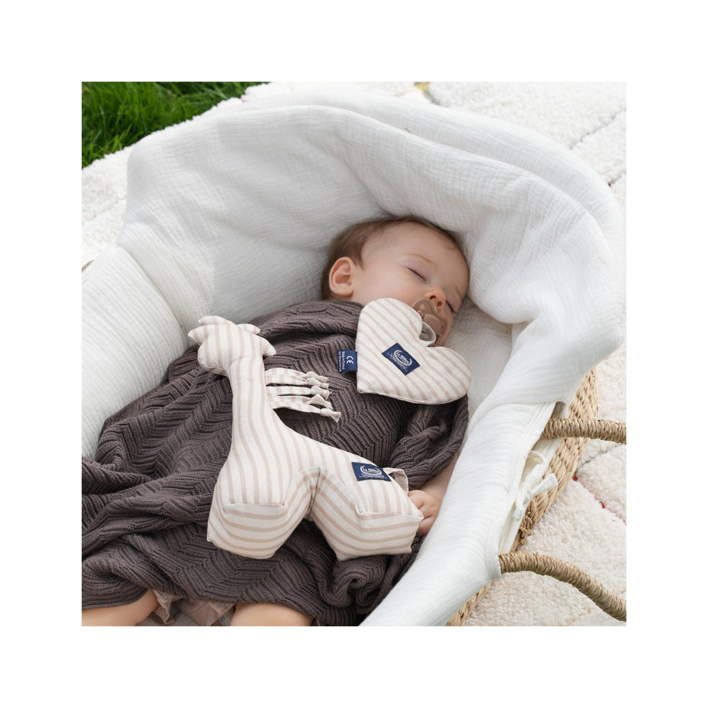 Hochets Girafe Coton - Rayures Beige