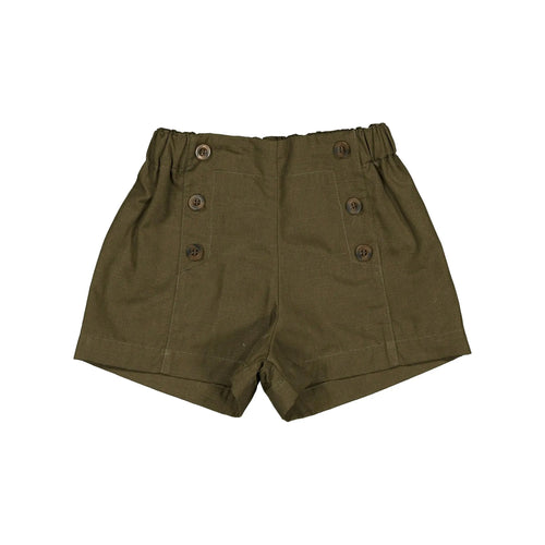 Pantalón corto Sevres - Lino verde oliva