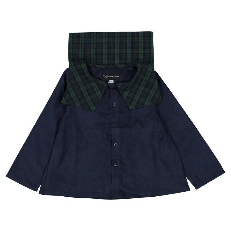 Blouse Clichy - Velours Bleu
