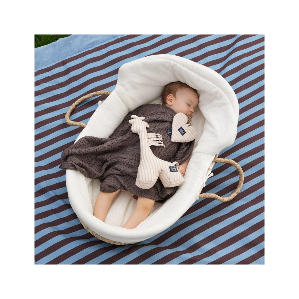 Hochets Girafe Coton - Rayures Beige