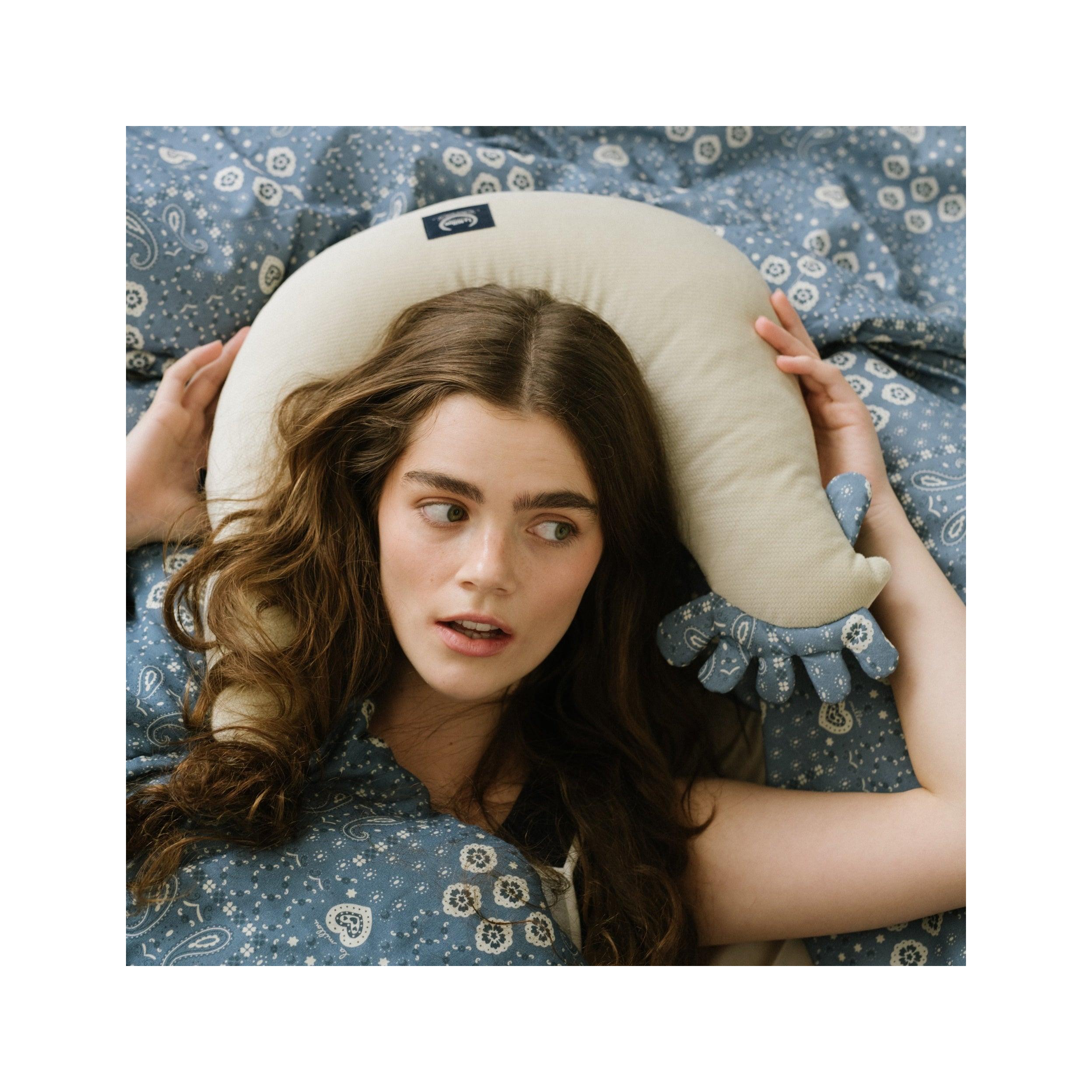 Coussin Poule de Grand-mère Dany Velvet Coton - Bandana Denim