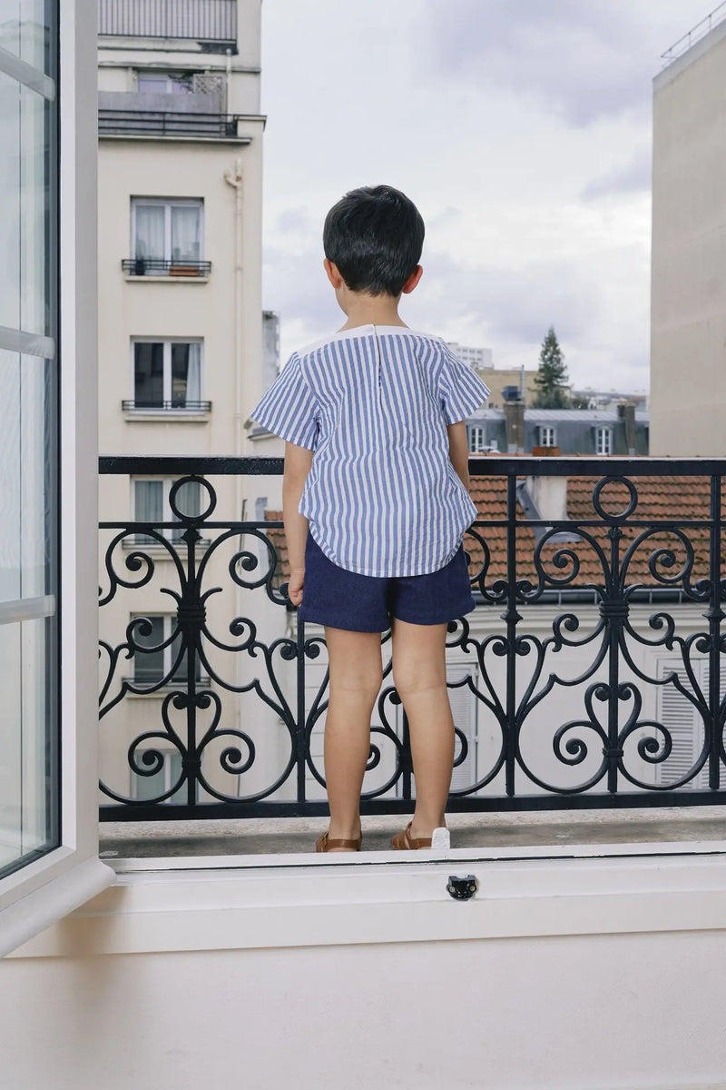 Blouse Gonzague - Rayures Bleues