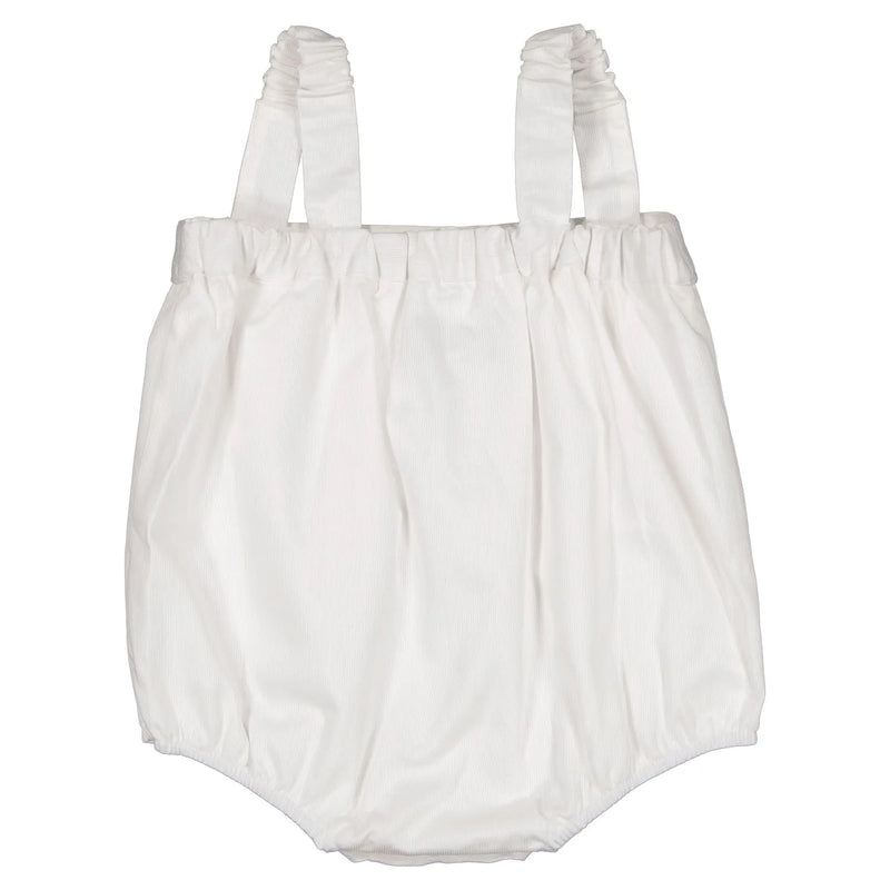 Barboteuse Etoile - À Bretelle Coton Blanc