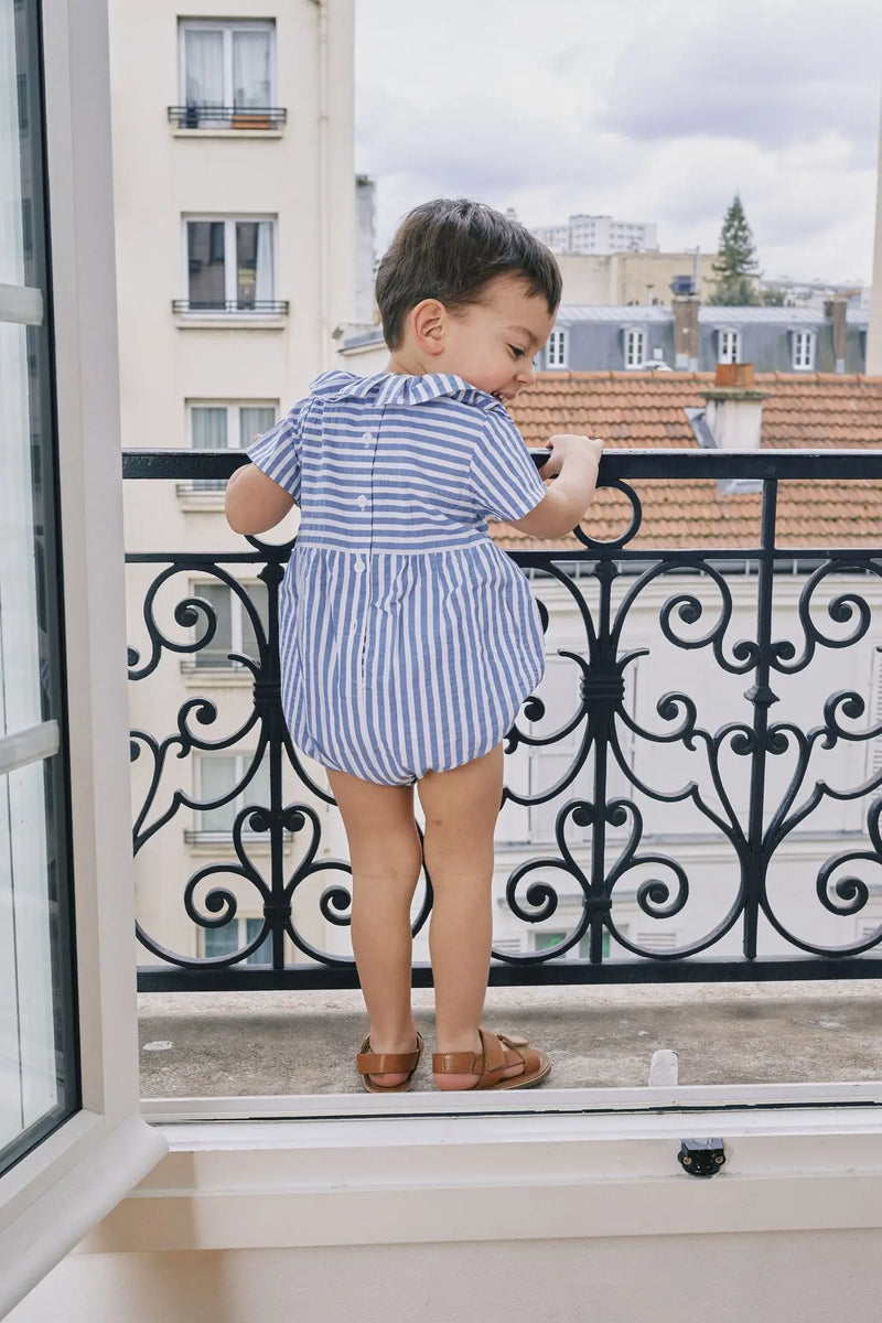 Barboteuse Dupleix - Rayures Bleues