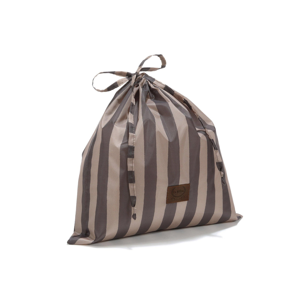 Sac Weekend Nylon - Rayures Marron