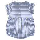 Barboteuse Bourse - Seersucker Rayures Bleues