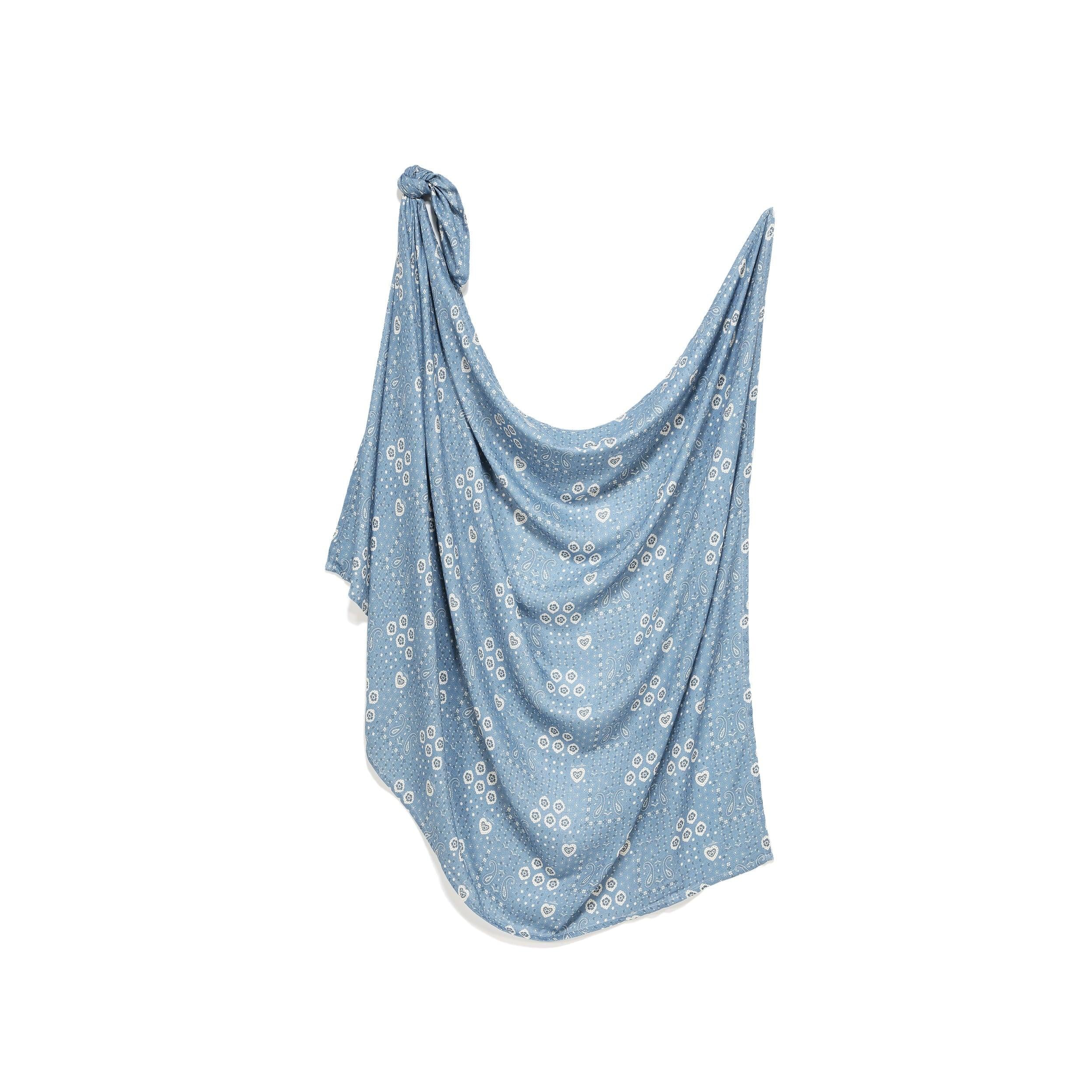Couverture D'emmaillotage en Bambou Muslin - Bandana Denim