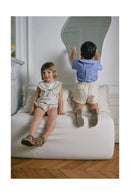 Bloomer Chaillot - Rayé Fleurs - Camel