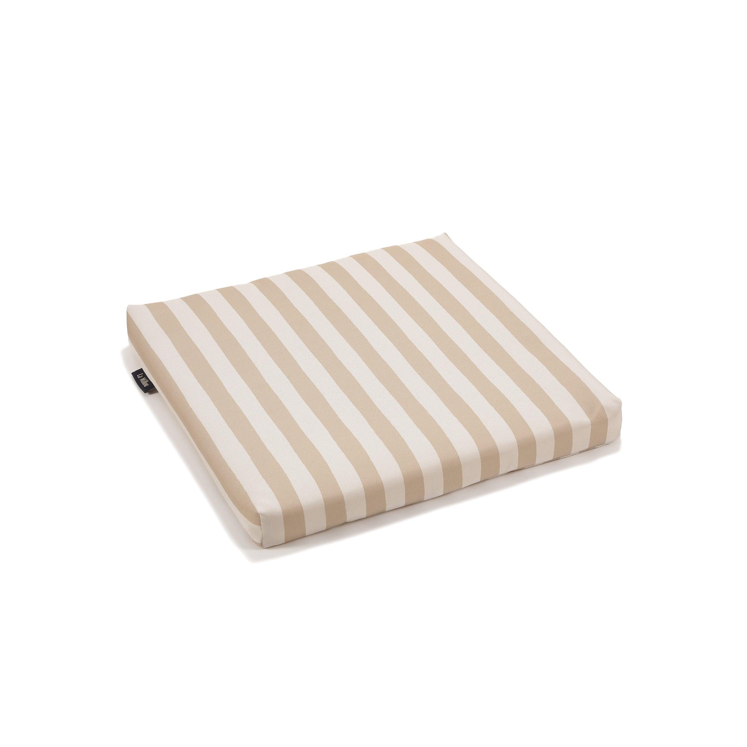 Coussin D’assise pour Jardin - Rayures Beige