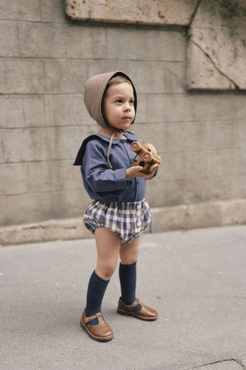 Bloomer Chaillot - Carreaux Bleu&marron - Bleu