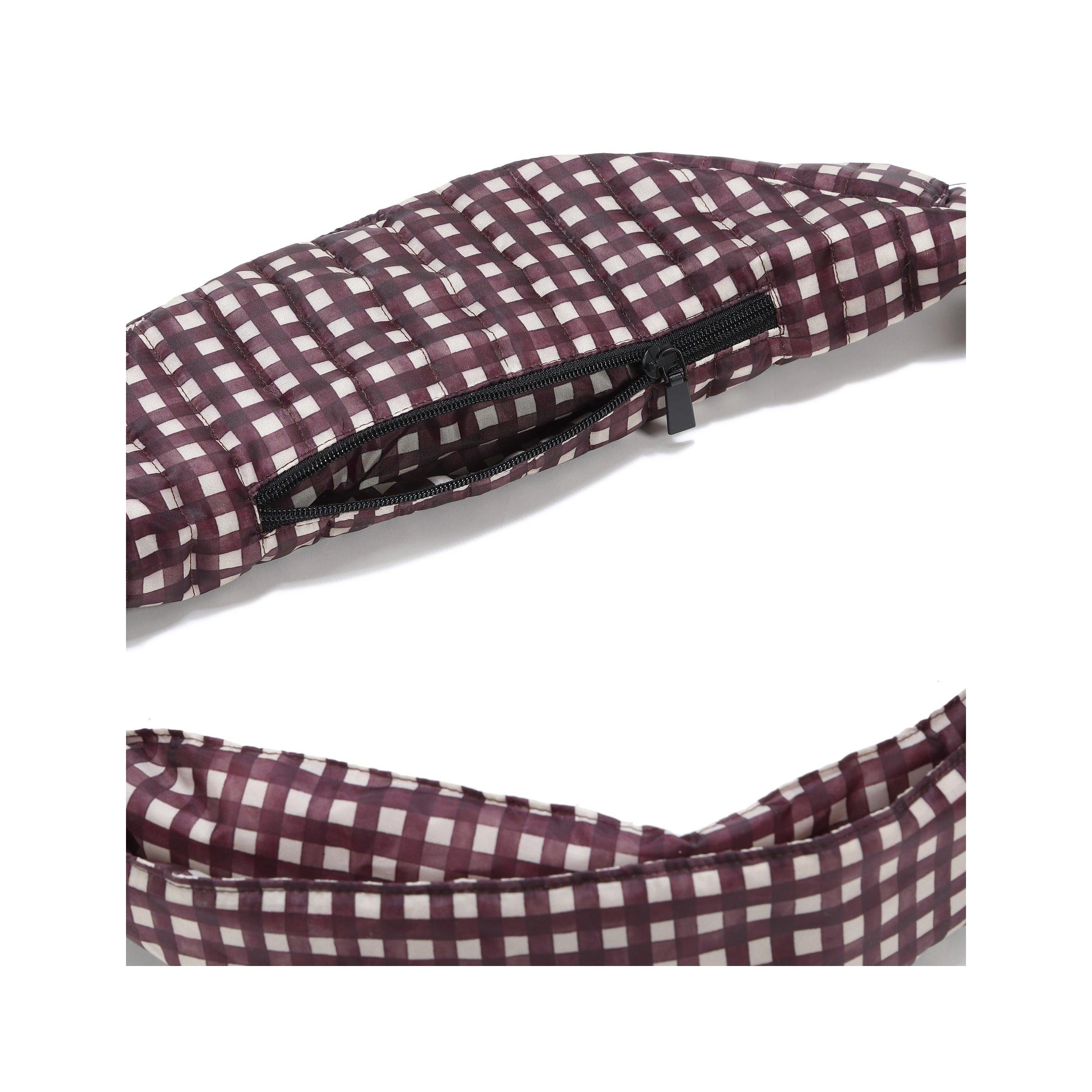 Sac Banane Nylon - Bordeaux Vichy