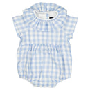 Barboteuse Dupleix - Double Gaze Vichy Bleu
