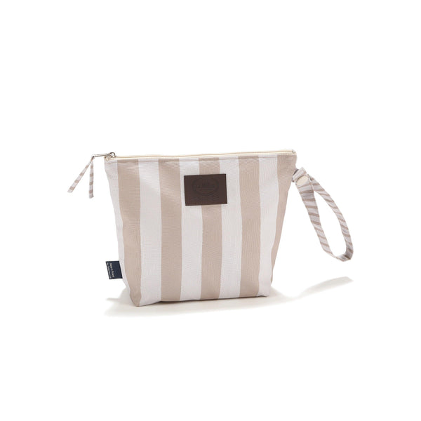Trousse Imperméable - Rayures Beige