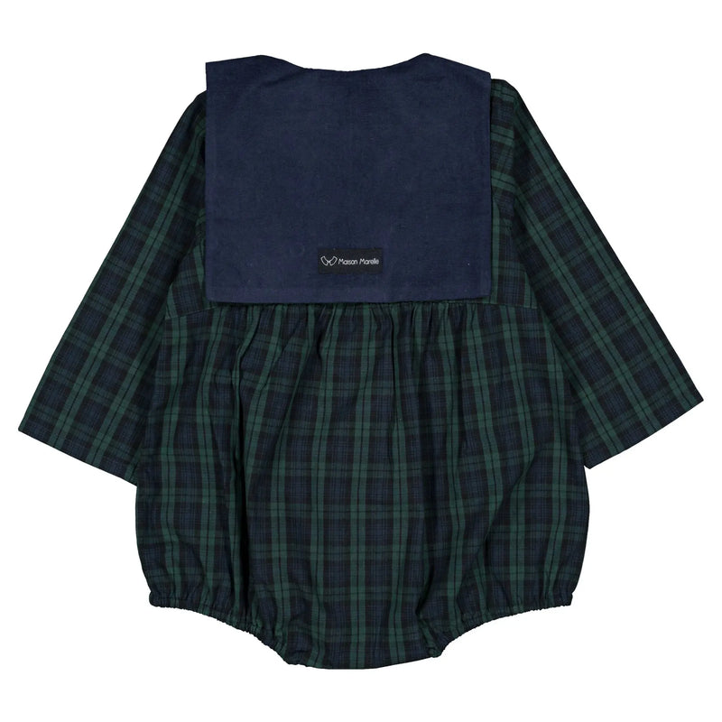 Barboteuse Bac - Tartan Bleu