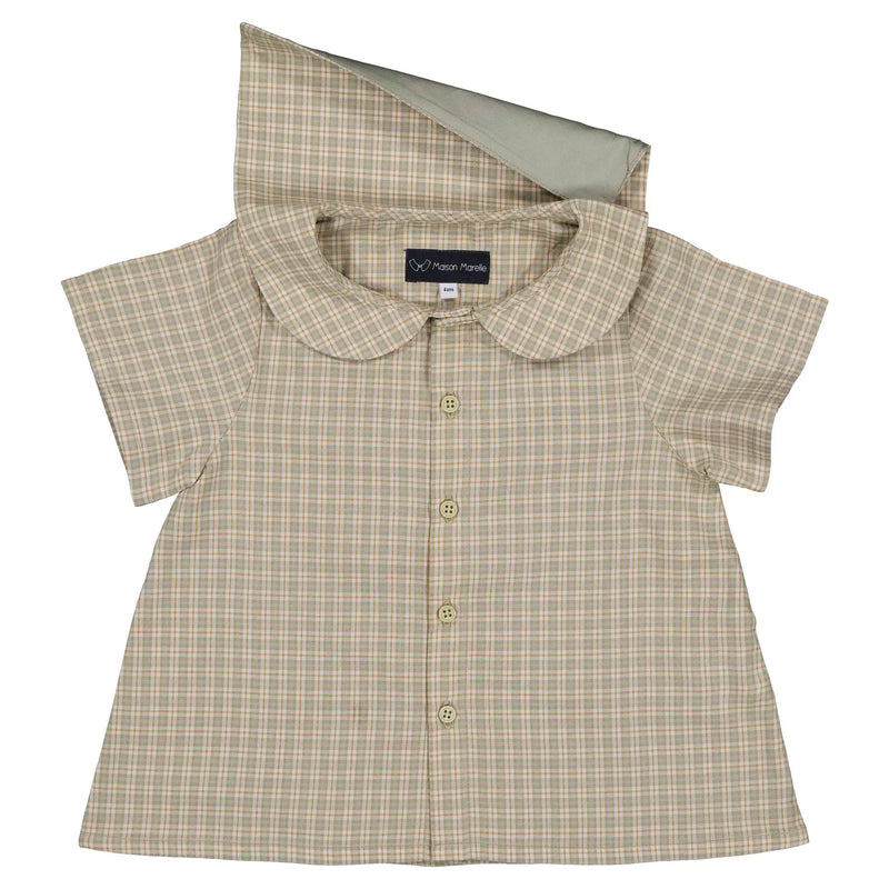 Blouse Monceau - Carreaux Vert Sauge