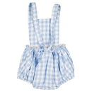 Barboteuse Marais - Double Gaze Vichy Bleu