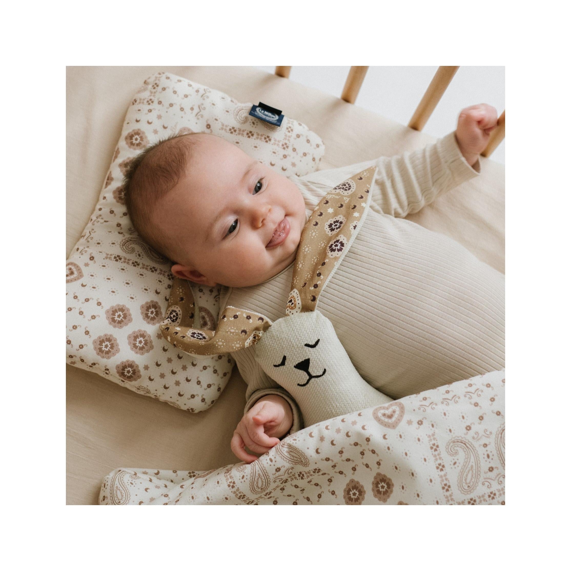 Peluche Lapin Velvet - Bandana Moka